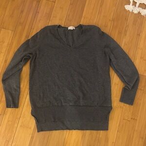 Maison Jules Dark Gray V-Neck Sweater